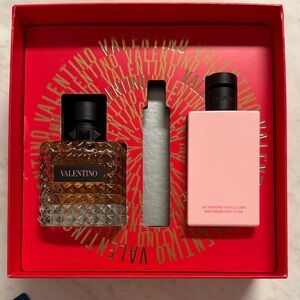 Valentino Bath & Body Duo - Pink Lotion & Brown Fragrance